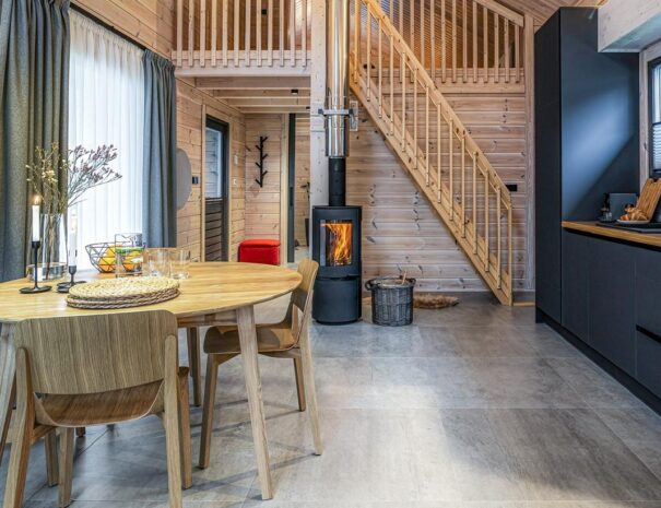 Finská chata obývací pokoj